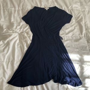 navy blue tie dress